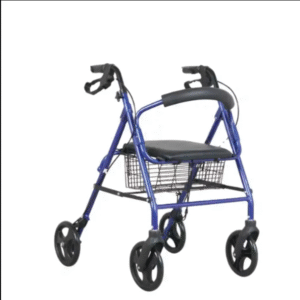 Aluminum Frame 4 Wheeled Four Wheel Walker With Seat Deluxe Design Heavy Duty Rollator KY 9146L - Image 1