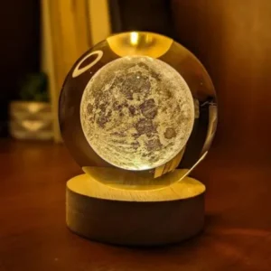USB LED Night Light Galaxy Saturn Moon Creative Crystal Ball - Image 2