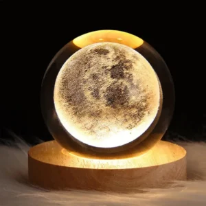 USB LED Night Light Galaxy Saturn Moon Creative Crystal Ball - Image 4