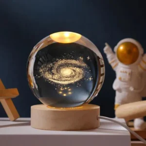 USB LED Night Light Galaxy Saturn Moon Creative Crystal Ball - Image 5